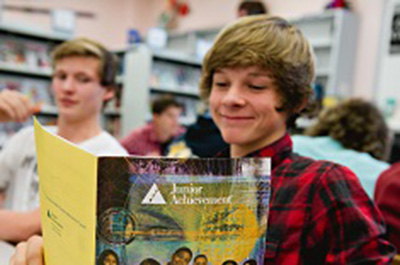 Students participate in Junior Achievement at Mt. Baker Secondary School, in Cranbrook.