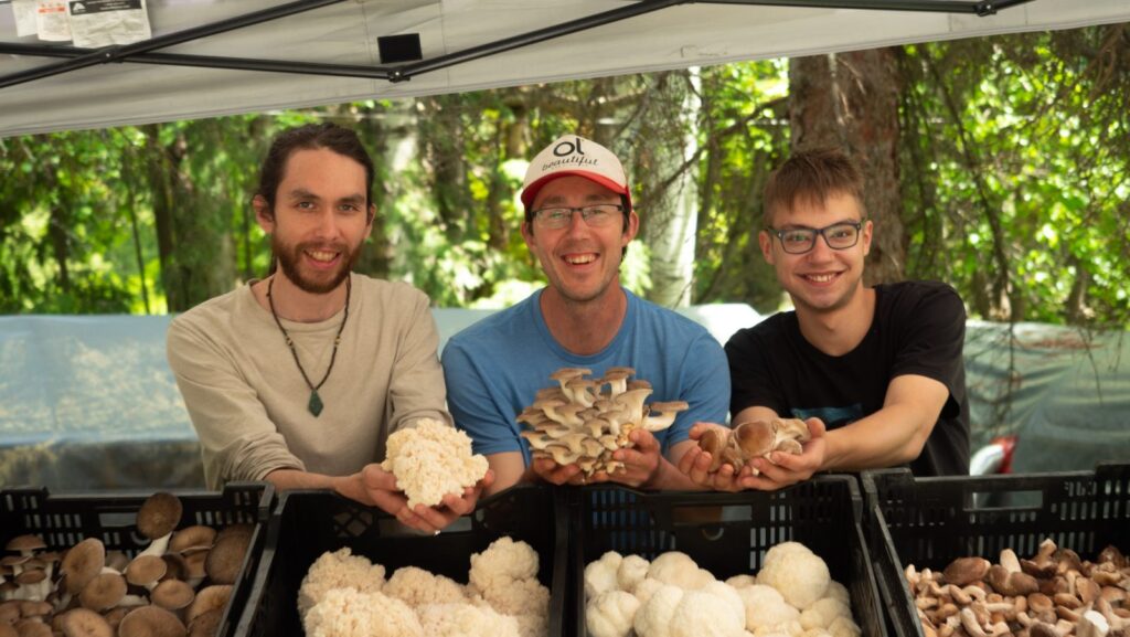 A mushroom enthusiast grows his business